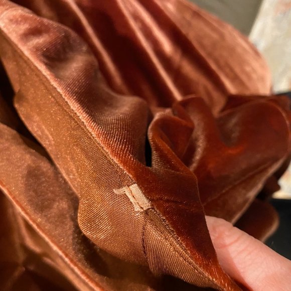 Revelry Velvet Bridesmaid Dress, Tori, Size 2, Terracotta - Picture 6 of 7